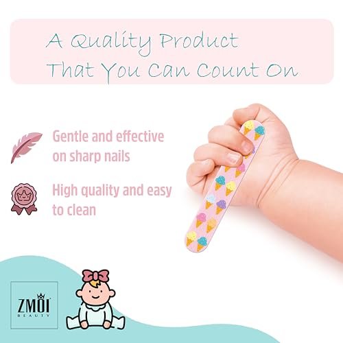 ZMOI Baby Nail File - Colorful Mini Emery Board for Gentle Baby & Toddler Nail Care - görsel 5