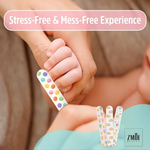 ZMOI Baby Nail File - Colorful Mini Emery Board for Gentle Baby & Toddler Nail Care - görsel 3