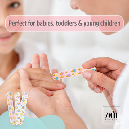 ZMOI Baby Nail File - Colorful Mini Emery Board for Gentle Baby & Toddler Nail Care