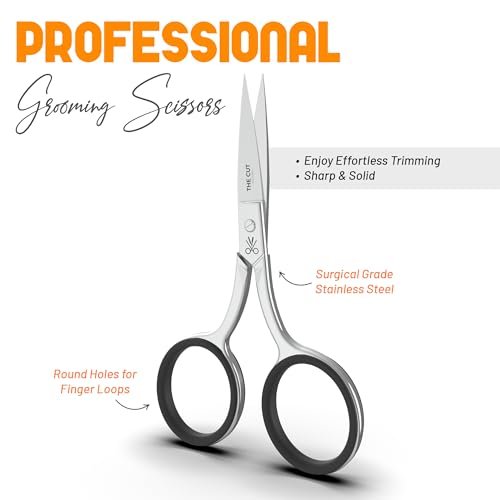 The Cut Factory Precision Facial Hair Scissor – Premium Stainless Steel Grooming Tool for Eyebrows, Mustache & Beard - görsel 18