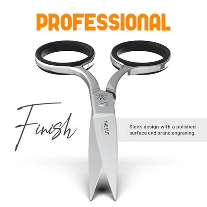 The Cut Factory Precision Facial Hair Scissor – Premium Stainless Steel Grooming Tool for Eyebrows, Mustache & Beard