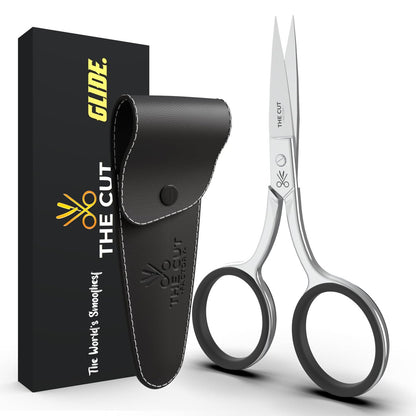 The Cut Factory Precision Facial Hair Scissor – Premium Stainless Steel Grooming Tool for Eyebrows, Mustache & Beard