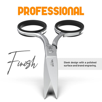 The Cut Factory Precision Facial Hair Scissor – Premium Stainless Steel Grooming Tool for Eyebrows, Mustache & Beard