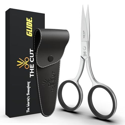 The Cut Factory Precision Facial Hair Scissor – Premium Stainless Steel Grooming Tool for Eyebrows, Mustache & Beard