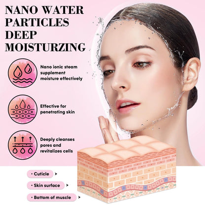 Pjordo Facial Steamer Spa Kit with 17 Skin Care Tools - Nano Ionic Face Steamer for Deep Cleaning, Unclogs Pores, Warm Mist Humidifier for Home Sauna SPA, Pink Avelisse