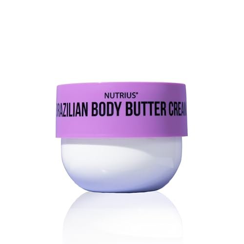 Nutrius Brazilian Body Butter Cream – Botanical Bliss Hydrating Body Butter for Dry Skin with Shea Butter and Plant Squalane, Deep Moisturizing Body Cream for Soft Smooth Skin, 6.76 oz Avelisse