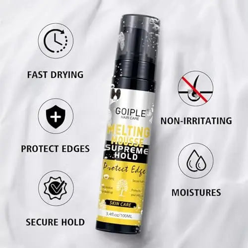 Lace Melting and Holding Mousse – Glue-Less Hair Adhesive for Wigs, Supreme Hold Lace Melt Spray for Closures and Extensions, Wig Melting Mousse Kit (12-Pack) Avelisse