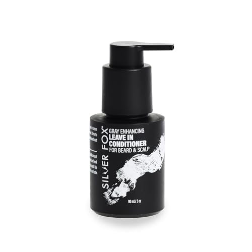 Godefroy Silver Fox Gray Enhancing Beard Brightener - Leave-In Conditioner for Gray & Silver Hair, Moisturizing & Non-Greasy, 3 oz Avelisse