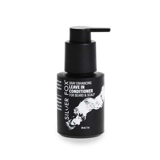 Godefroy Silver Fox Gray Enhancing Beard Brightener - Leave-In Conditioner for Gray & Silver Hair, Moisturizing & Non-Greasy, 3 oz Avelisse