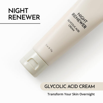 MAELOVE Night Renewer Night Cream with 2-in-1 Glycolic Acid Treatment – Unscented Night Cream for Sensitive Skin, 2 oz Avelisse