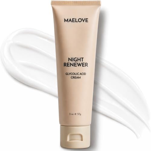 MAELOVE Night Renewer Night Cream with 2-in-1 Glycolic Acid Treatment – Unscented Night Cream for Sensitive Skin, 2 oz Avelisse