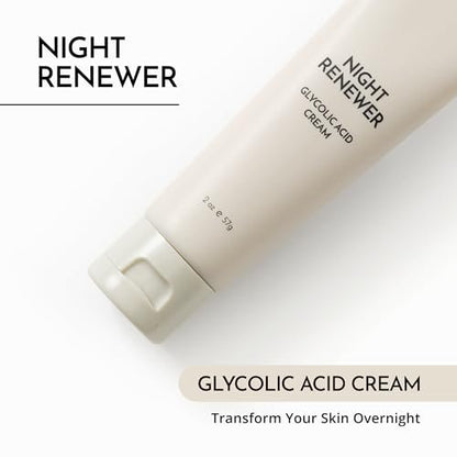 MAELOVE Night Renewer Night Cream with 2-in-1 Glycolic Acid Treatment – Unscented Night Cream for Sensitive Skin, 2 oz Avelisse