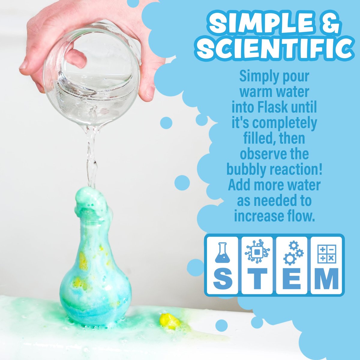 Tub Works Kids Bath Bomb Potion 6 Pack – Nontoxic Interactive Bath Bombs with Fizz, Foam & Color Eruption | Fun Science Toddler Bath Toys Avelisse