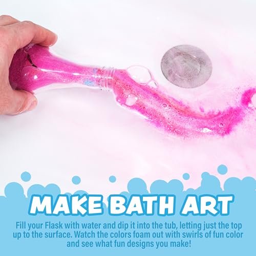 Tub Works Kids Bath Bomb Potion 6 Pack – Nontoxic Interactive Bath Bombs with Fizz, Foam & Color Eruption | Fun Science Toddler Bath Toys Avelisse