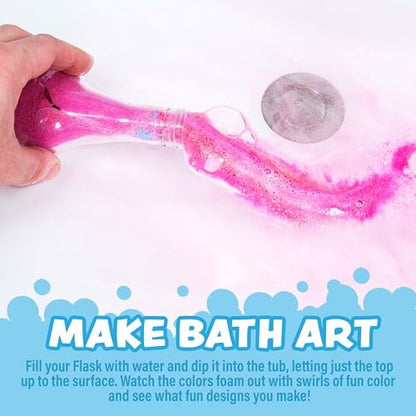 Tub Works Kids Bath Bomb Potion 6 Pack – Nontoxic Interactive Bath Bombs with Fizz, Foam & Color Eruption | Fun Science Toddler Bath Toys Avelisse