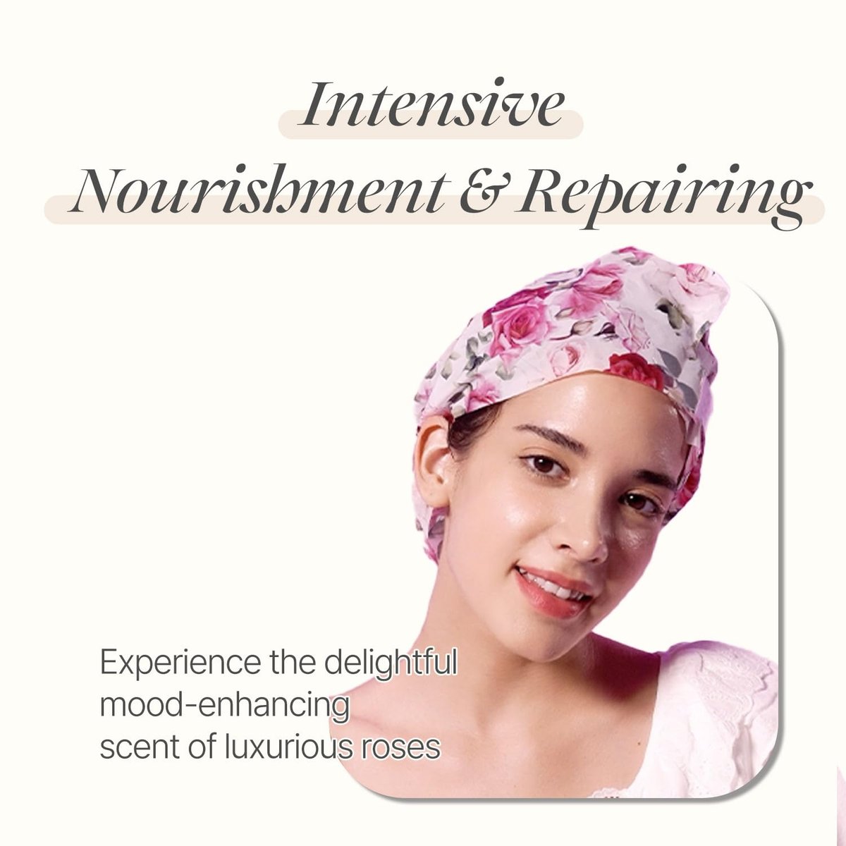 Koelf Rose Petal Satin Hair Mask - Intensive Nourishing & Repairing Cap Mask for Silky, Moisturizing Hair, Strengthens Scalp, Rose Essence Treatment (5 Pack) Avelisse