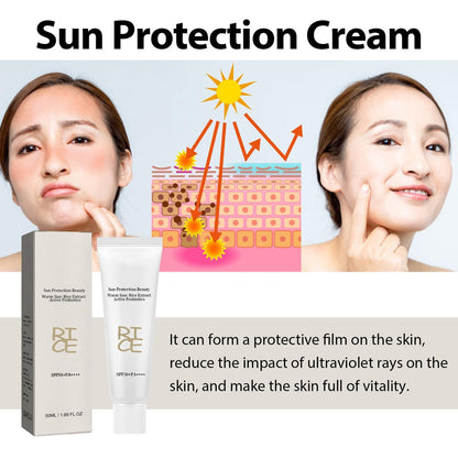 Relief Sun Rice Sunscreen SPF50+ PA++++ - Korean Formula Face Sunscreen for All Skin Types, 1.69 Fl Oz