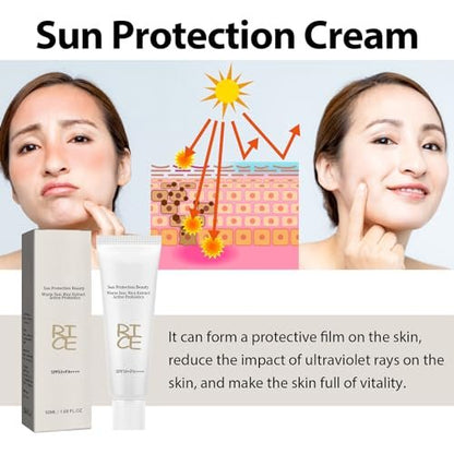 Relief Sun Rice Sunscreen SPF50+ PA++++ - Korean Formula Face Sunscreen for All Skin Types, 1.69 Fl Oz