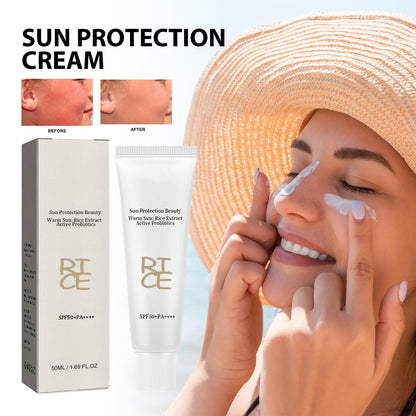 Relief Sun Rice Sunscreen SPF50+ PA++++ - Korean Formula Face Sunscreen for All Skin Types, 1.69 Fl Oz