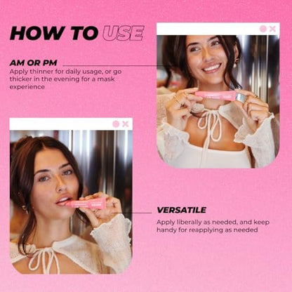 Vitamasques Overnight Lip Mask - Hydrating Vanilla Lip Balm Moisturizer with Vitamins & Natural Oil, Nourishes & Plumps Lip Area - Korean Skin Care Lip Care Products (Pack of 3) Avelisse