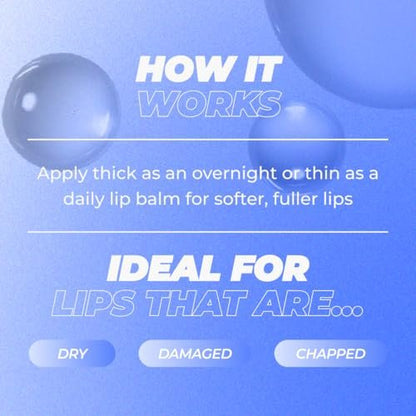 Vitamasques Overnight Lip Mask - Hydrating Vanilla Lip Balm Moisturizer with Vitamins & Natural Oil, Nourishes & Plumps Lip Area - Korean Skin Care Lip Care Products (Pack of 3) Avelisse