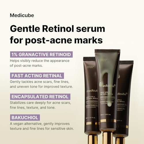 Medicube Deep Reviving Bakuchiol Retinol Facial Serum – Anti-Aging 4th Gen Retinol & Bakuchiol for Fine Lines, Uneven Skin Tone, Blemish Scars – Korean Skin Care, Low Irritant, 1.01 oz Avelisse
