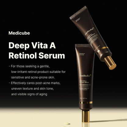 Medicube Deep Reviving Bakuchiol Retinol Facial Serum – Anti-Aging 4th Gen Retinol & Bakuchiol for Fine Lines, Uneven Skin Tone, Blemish Scars – Korean Skin Care, Low Irritant, 1.01 oz Avelisse