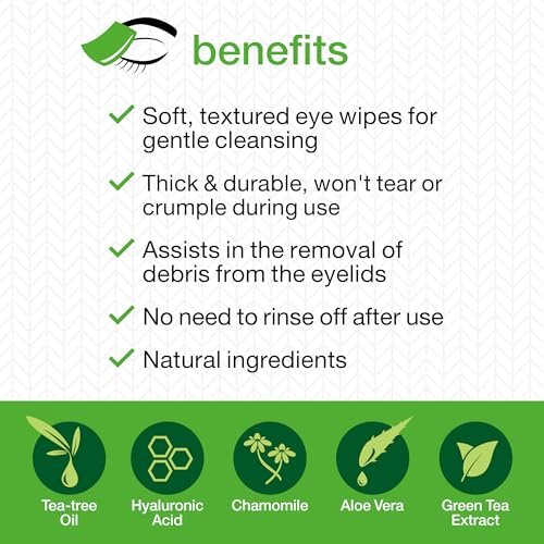 Opti-Soothe Preservative-Free Eyelid Wipes - 30 Moist Towelettes for Daily Eyelid Cleaning - Soothing, Moisturising, Natural Ingredients - görsel 8