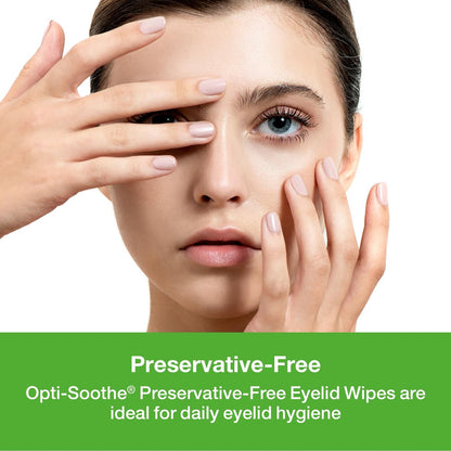 Opti-Soothe Preservative-Free Eyelid Wipes - 30 Moist Towelettes for Daily Eyelid Cleaning - Soothing, Moisturising, Natural Ingredients