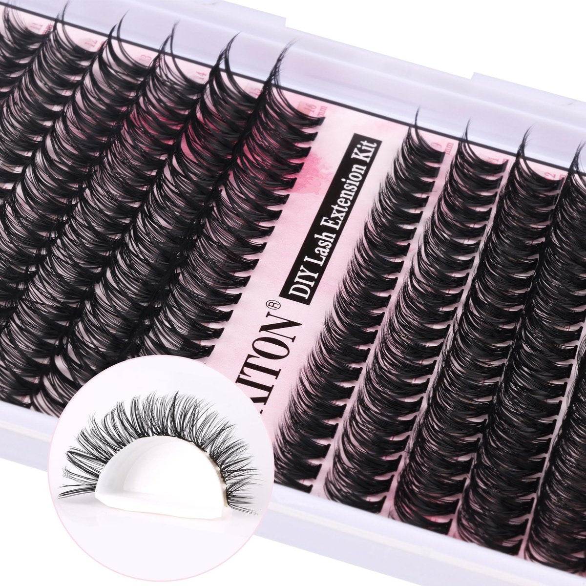 280 Pcs Cluster Lashes D Volume Eyelashes Extensions 9-16 mm Mix 40D+50D Thin Band Individual Lashes for DIY Lash Extension Beginners - görsel 15