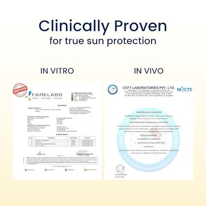 WishCare Vitamin C Sunscreen SPF 50 PA++++ Pure Glow Milk - Oil Free, No White Cast, 50g