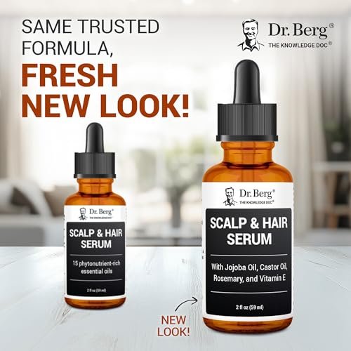 Dr. Berg Scalp & Hair Serum (Improved Formula) – Vitamin D3 & E, Clinically Tested, Paraben-Free & Sulfate-Free Hair Oil for Women & Men with Rosemary, Castor & Jojoba Oil, 2 Fl Oz - görsel 3