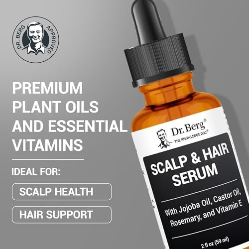 Dr. Berg Scalp & Hair Serum (Improved Formula) – Vitamin D3 & E, Clinically Tested, Paraben-Free & Sulfate-Free Hair Oil for Women & Men with Rosemary, Castor & Jojoba Oil, 2 Fl Oz - görsel 5