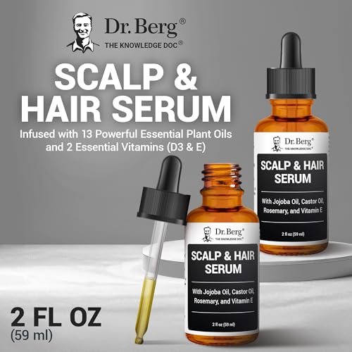 Dr. Berg Scalp & Hair Serum (Improved Formula) – Vitamin D3 & E, Clinically Tested, Paraben-Free & Sulfate-Free Hair Oil for Women & Men with Rosemary, Castor & Jojoba Oil, 2 Fl Oz - görsel 9