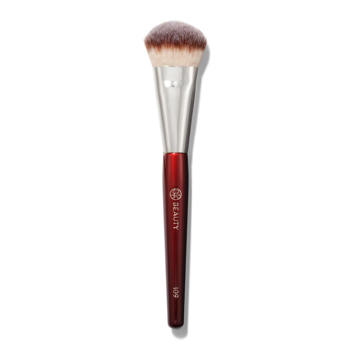 BK BEAUTY BRUSHES 109 Mini Contoured Foundation Brush - Vegan Face Brush for Liquid, Cream Foundation, Bronzer, Blush & Highlighter Avelisse