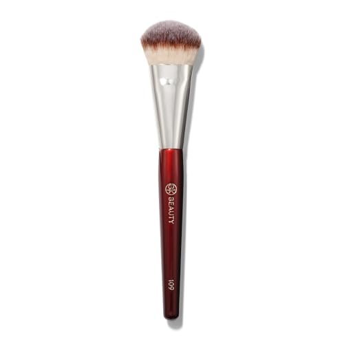 BK BEAUTY BRUSHES 109 Mini Contoured Foundation Brush - Vegan Face Brush for Liquid, Cream Foundation, Bronzer, Blush & Highlighter Avelisse