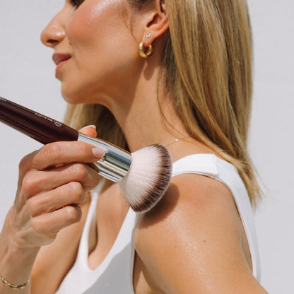 BK BEAUTY Large Buffer & Round Foundation Brush Set (2-Piece) - Professional Makeup Brushes for Liquid Foundation, Cream, Powder & Blush | Premium Synthetic Fiber Face Brushes for Flawless Application Avelisse