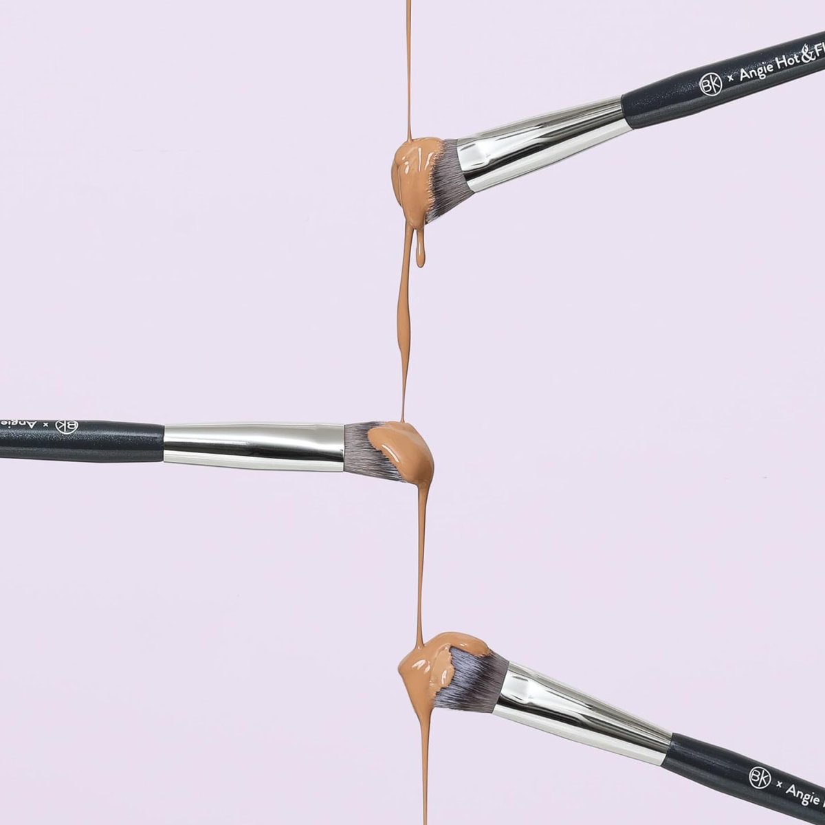 BK Beauty Brushes Angie Hot & Flashy A506 Concealer Brush - Viral Kitten Paw Face Brush for Under-Eye Concealing and Contouring Avelisse