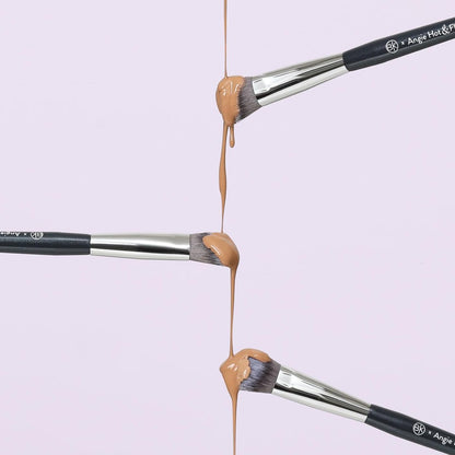 BK Beauty Brushes Angie Hot & Flashy A506 Concealer Brush - Viral Kitten Paw Face Brush for Under-Eye Concealing and Contouring Avelisse