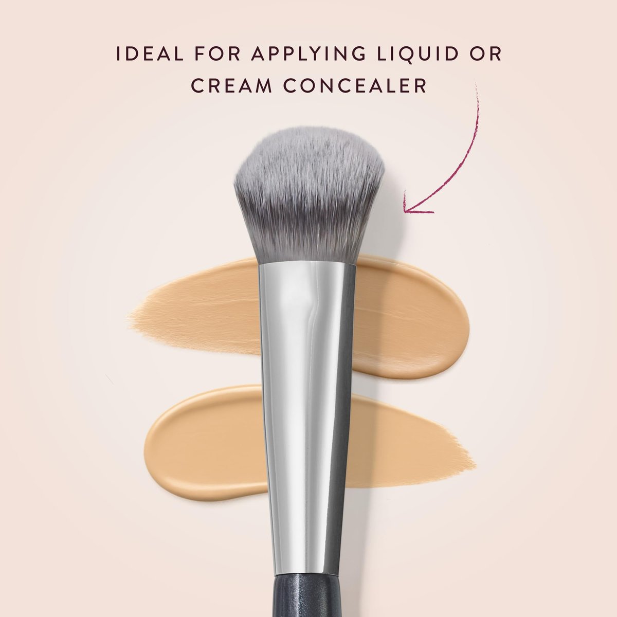 BK Beauty Brushes Angie Hot & Flashy A506 Concealer Brush - Viral Kitten Paw Face Brush for Under-Eye Concealing and Contouring Avelisse