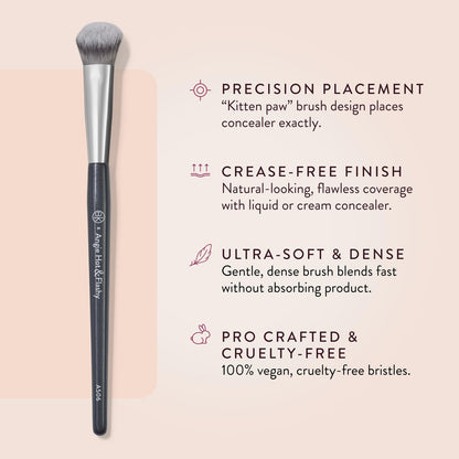 BK Beauty Brushes Angie Hot & Flashy A506 Concealer Brush - Viral Kitten Paw Face Brush for Under-Eye Concealing and Contouring Avelisse