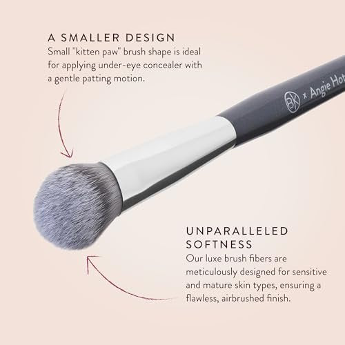 BK Beauty Brushes Angie Hot & Flashy A506 Concealer Brush - Viral Kitten Paw Face Brush for Under-Eye Concealing and Contouring Avelisse