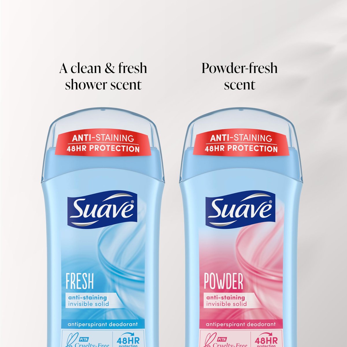 Suave Deodorant Women, Antiperspirant, Powder and Fresh Bundle, 48-Hour Odor & Wetness Protection, with Essential Oils, Anti-Staining, No Baking Soda, 4 x 2.6 oz - görsel 5