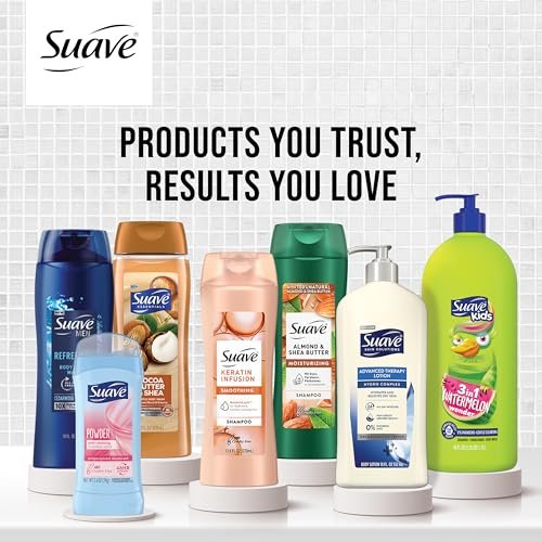 Suave Deodorant Women, Antiperspirant, Powder and Fresh Bundle, 48-Hour Odor & Wetness Protection, with Essential Oils, Anti-Staining, No Baking Soda, 4 x 2.6 oz - görsel 9