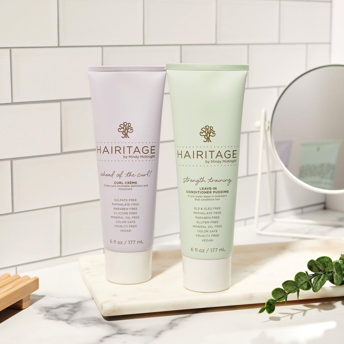 Hairitage Curl Cream + Leave in Conditioner Bundle – Jojoba Oil Curl Defining Cream & Hydrating Leave-In Conditioner with Coconut Oil & Shea Butter – Vegan & Cruelty-Free Avelisse