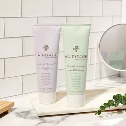 Hairitage Curl Cream + Leave in Conditioner Bundle – Jojoba Oil Curl Defining Cream & Hydrating Leave-In Conditioner with Coconut Oil & Shea Butter – Vegan & Cruelty-Free Avelisse