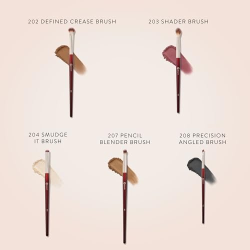 BK BEAUTY 5-Piece Brush Set for Hooded or Smaller Eyes – Premium Synthetic Eye Makeup Brushes for Blending, Smudging & Defining Avelisse