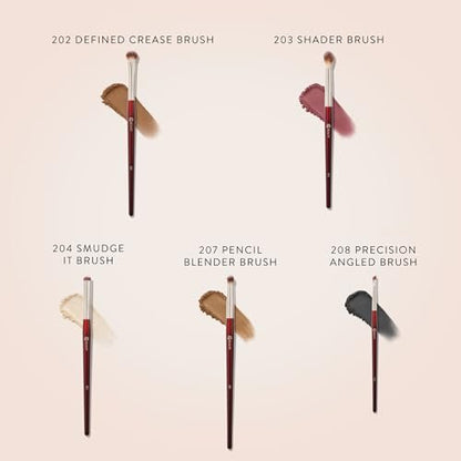 BK BEAUTY 5-Piece Brush Set for Hooded or Smaller Eyes – Premium Synthetic Eye Makeup Brushes for Blending, Smudging & Defining Avelisse