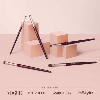 BK BEAUTY 5-Piece Brush Set for Hooded or Smaller Eyes – Premium Synthetic Eye Makeup Brushes for Blending, Smudging & Defining Avelisse