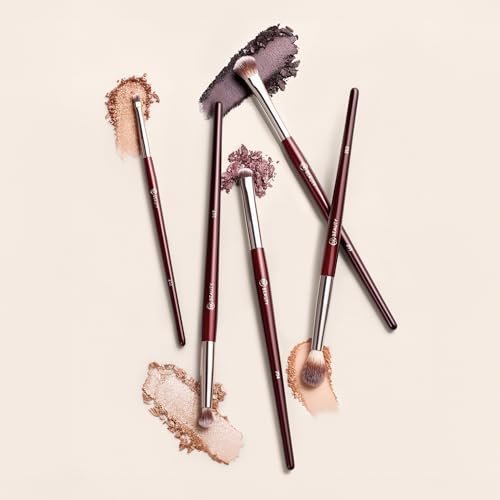 BK BEAUTY 5-Piece Brush Set for Hooded or Smaller Eyes – Premium Synthetic Eye Makeup Brushes for Blending, Smudging & Defining Avelisse